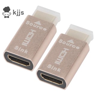2x HDMI 鎖屏訊號支架 KVM HDMI2.0 虛擬適配器 EDID DDC 虛擬插頭,用於 HDMI 顯示模擬器