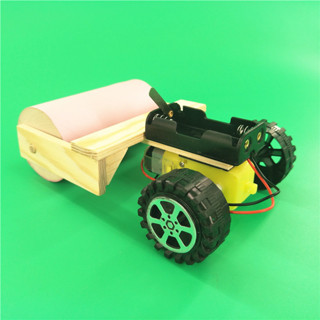 🌈小頑童 steam 科學小實驗 diy 兒童壓路機科技小製作 手工材料包手工拼裝模型玩具