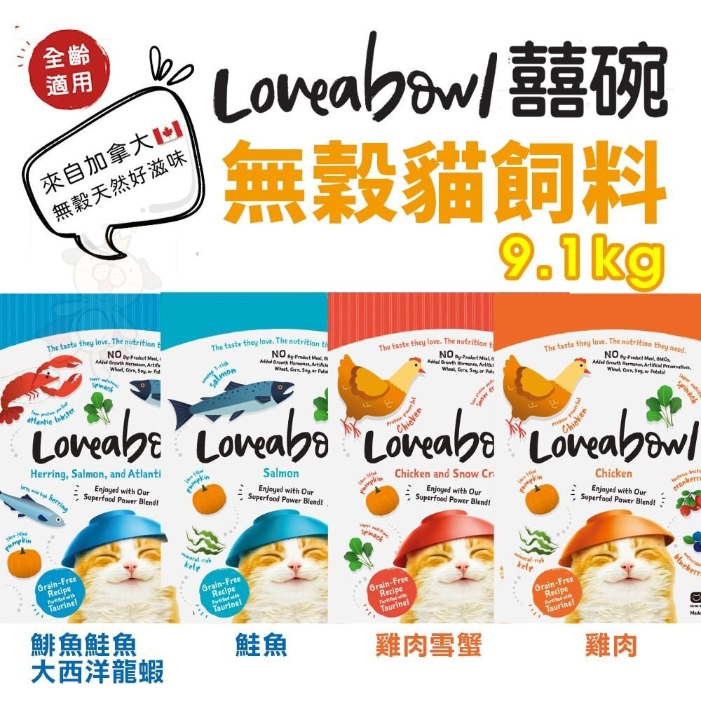 Loveabowl 囍碗 無穀天然貓糧 9.1kg 小顆粒 無榖 貓飼料『WANG』