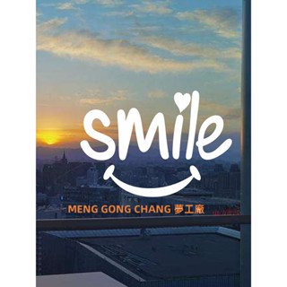 【臺灣出貨】Smile微笑笑臉墻貼北歐ins風裝飾貼紙奶茶咖啡櫥窗玻璃門防撞貼畫