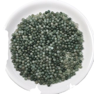 宏雲Hongyun-jf-(10pcs)- 緬甸翡翠A貨迷你小圓珠串珠油青冰種散珠圓珠項鍊編手鍊diy好搭檔