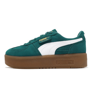 Puma 休閒鞋 Palermo Elevata Wns 女鞋 綠 膠底 麂皮 厚底增高 [ACS] 39934802