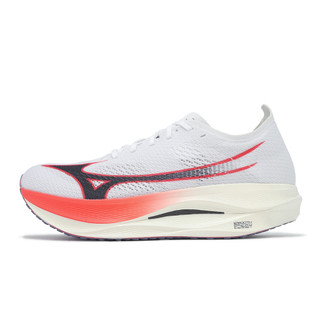 Mizuno 競速跑鞋 Wave Rebellion PRO Low 男鞋 白紅 碳板 馬拉松 U1GD2540-11