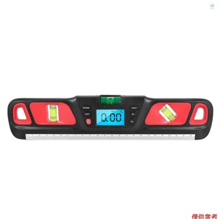 Crtw 數字魚雷液位量角器磁性 4x90°測量範圍電子角度平整器測斜儀電子水平儀帶磁鐵傾斜測試尺