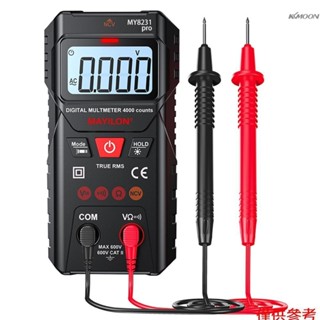 MAYILON 數字萬用表 NCV非接觸式電壓檢測 真有效值自動識別防燒 4000計數 自動/手動測量 背光LCD顯示屏