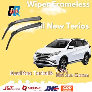 Daihatsu Terios 全新 Terios 無框汽車雨刷一對 2 件左右無鋼架玻璃雨刷前汽車雨刷片香蕉模型橡膠車
