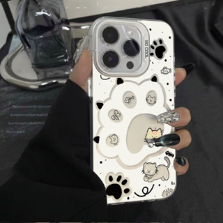 可愛貓咪iPhone 16 14 i13 12 哀風11 pro X XR max 蘋果15 防摔彩銀手機殼 愛優殼