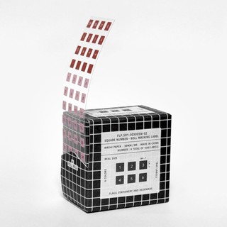 Flagg Square Type -Number washi sticker roll・方框數字 和紙貼紙卷