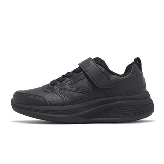 Skechers 休閒鞋 Go Run Elevate 2.0 中大童 黑 魔鬼氈 緩衝 運動鞋 404052LBBK