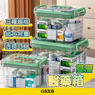 【臺灣12H出貨】醫藥箱 收納箱 急救箱 藥箱 大中小尺寸 藥品收納 大容量收納箱 收納盒 便攜 多層藥箱 家用藥箱
