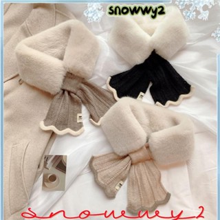 Snowwy2 圍巾,披肩交叉針織圍巾,加厚