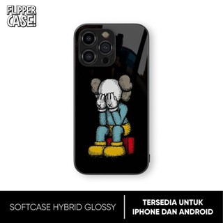 適用於 Android iPhone 翻蓋保護殼的 HP Glass kaws Jane Reichel 美學