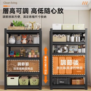 小不記 臺灣12h出貨 加粗加厚碳鋼 置物層架 置物架 耐重置物架 耐重層架 貨架 多功能置物架 收納架 展示架 層架