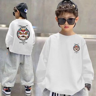 【小小蘇童裝店】兒童長袖 國潮男童圓領大學T春秋款韓版寬鬆洋氣炸街秋季童裝中大童外套上衣