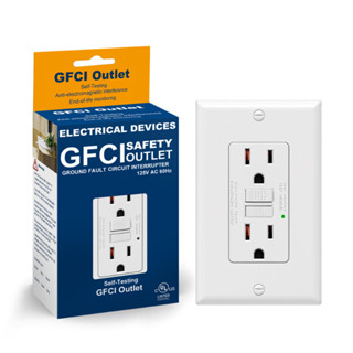 臺灣118型號美標美式插座GFCI漏電保護牆壁插座15A 20A 125V帶TR