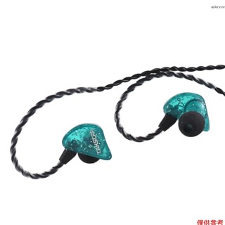 入耳式監聽耳機動圈式立體聲耳機小巧輕便用於手機音效卡平板電腦3.5mm有線耳機 TS-2300 綠色