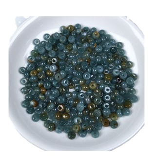 宏雲Hongyun-jf-(10pcs)- 天然翡翠算盤珠扣冰種藍水算珠釦子DIY玉器手編繩串項鍊散隔珠