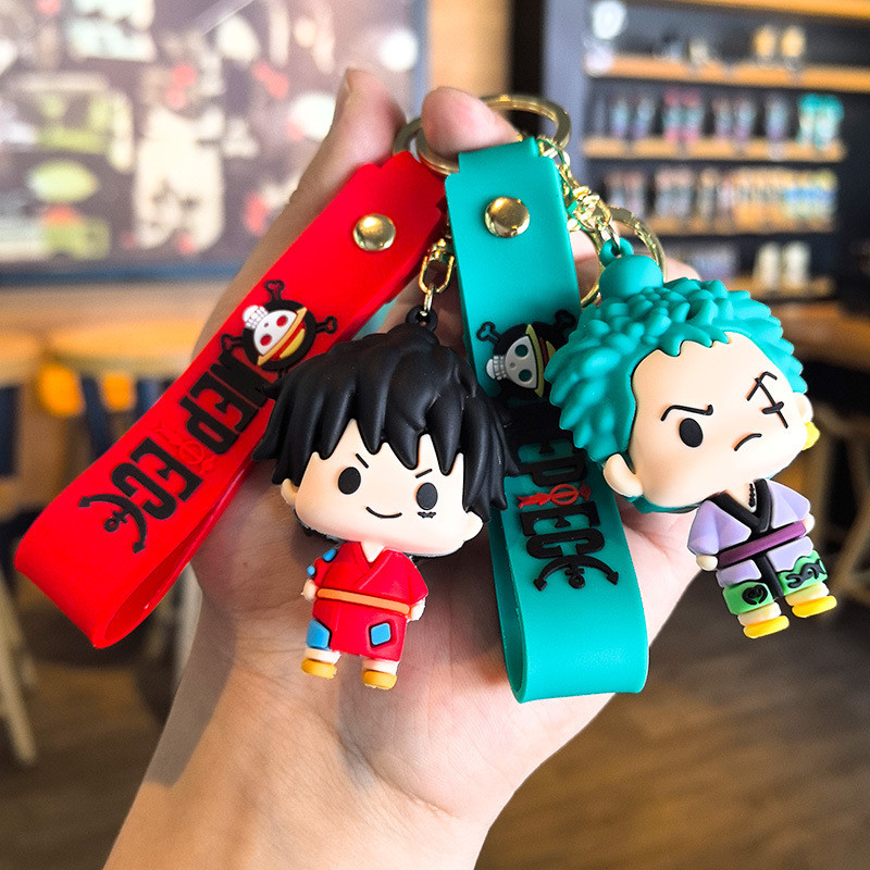 新款活動價 海賊王公仔鑰匙扣吊飾 卡通公仔汽車鑰匙鏈飾品 包包吊飾 娃娃機小禮品批發