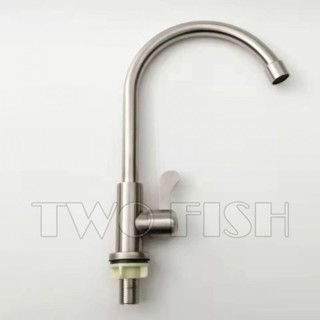 水龍頭🔥304不銹鋼廚房萬嚮水槽水龍頭龍頭洗衣冷水旋轉單冷洗菜通用