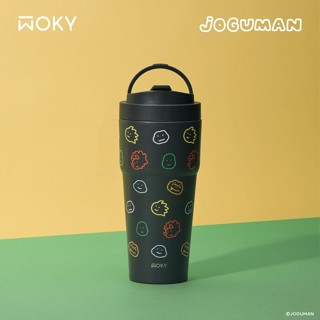 WOKY沃廚Meets JOGUMAN渾圓杯/ 雙層陶瓷/ 750ml/ 星辰輪廓/ 灰墨 eslite誠品