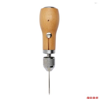 yot 皮革縫合工具手縫機縫紉錐內飾修復縫合縫紉工具帶 1 件蠟線 2 件皮革織物針