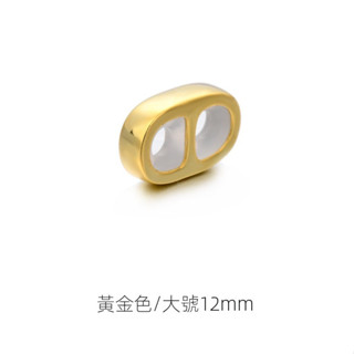 YF- S925純銀矽膠珠雙孔定位珠 八字皮繩扣編繩diy手鍊項鍊飾品配件