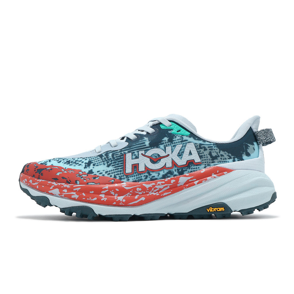 Hoka 越野跑鞋 Speedgoat 6 戶外 黃金大底 野跑 海鷗灰 暴雨藍 男鞋 [ACS] 1147791GKS