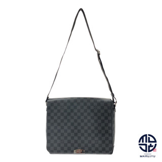 LOUIS VUITTON 路易威登 男裝 肩背包 格紋 Graphite帆布 MM District N40350