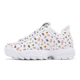 Fila 休閒鞋 Disruptor LL Multi Graphic 女鞋 白 厚底增高 ACS 4C639Y199