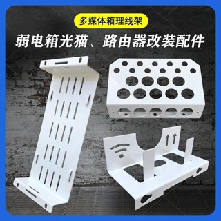 🔥臺灣熱賣🔥多媒體信息箱配件弱電箱 收納改造安裝光貓路由器固定支架理線架