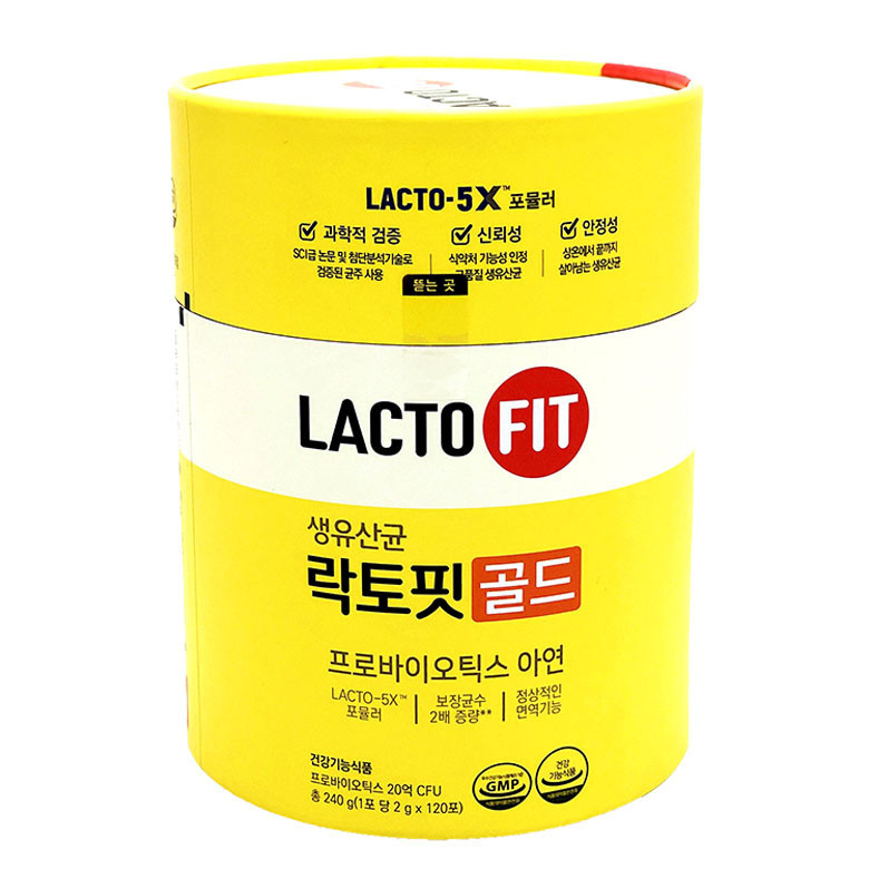 韓國鍾根堂 LACTO-FIT GOLD益生菌粉末食品-大童與成人款(120入/罐)[大買家]