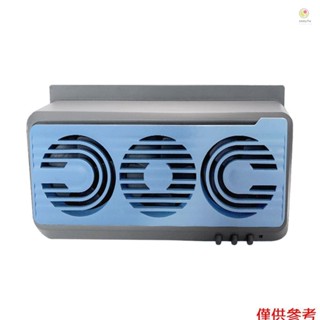 Casytw 3-Fan 汽車排氣扇 USB 和太陽能空氣循環風扇通風器靜音通風冷卻器汽車散熱器冷卻風扇帶獨立開關