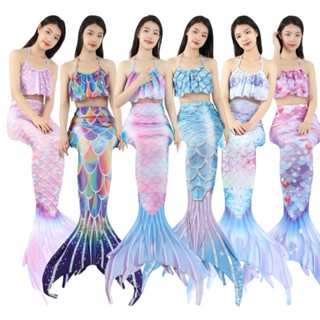 💥免運#2022美人魚服裝大人廠傢直銷新款成人美人魚泳衣美人魚波浪衣套裝
