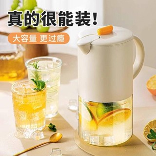 🔥免運🔥冷水壺家用大容量玻璃耐高溫涼水壺泡茶壺防塵防炸開水壺套裝冰櫃飲料壺 冰箱冷水壺 手提冷水壺 直飲冷水壺 果茶