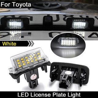 2 件裝白色牌照燈 LED 燈泡牌照燈適用於豐田 Fortuner Vios Yaris Corolla Altis N