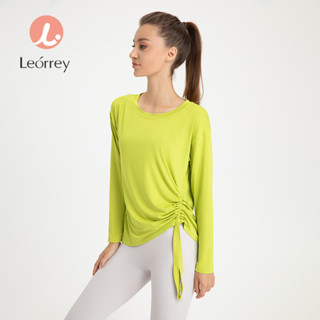 Leorrey - 瑜伽服運動襯衫寬鬆長袖健身 T 恤跑步上衣