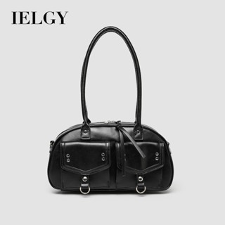 IELGY pu腋下包 時尚潮酷機車大容量戶外通勤手提保齡球包
