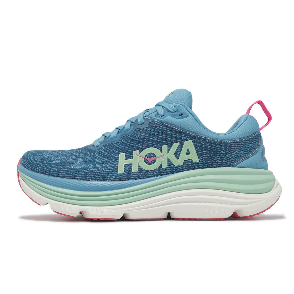 Hoka 慢跑鞋 Gaviota 5 D 寬楦 女鞋 山際藍 翡翠綠 緩震 運動鞋 [ACS] 1134270ALJ