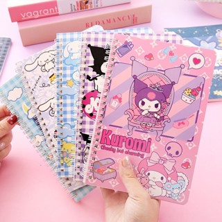 1 件裝三麗鷗 Kuromi Melody Cinnamoroll 線圈筆記本 A5/A7 筆記本學習文具記事本日記學校