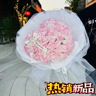 【臺灣現貨/隔日到貨】情人節 永生花 告白求婚花束 愛意表達 送老婆 女友 閨蜜 碎冰藍 生日禮物 玫瑰花送女生男友花束