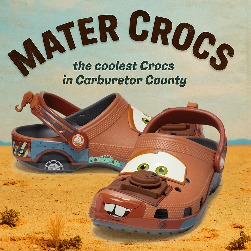 crocs 洞洞鞋 涼鞋Pixar Mater Cars 成人輕便透氣防滑 休閒沙灘鞋 夏日拖鞋推薦 #209371