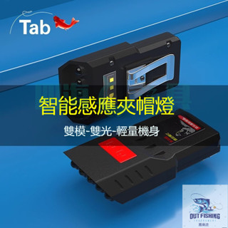 【當天寄店】Tab強光頭燈 夜釣頭燈 感應頭燈 釣魚專用充電頭戴式夜釣上餌燈 夾帽燈 led揮手感應頭燈