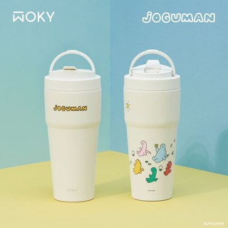 WOKY沃廚Meets JOGUMAN渾圓杯/ 雙層陶瓷/ 750ml/ 幸福環繞/ 橡白 eslite誠品