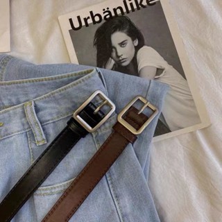 現貨.韓版簡約女款褲帶細腰帶百搭細款學生時尚韓國ins方扣皮帶針釦牛仔褲