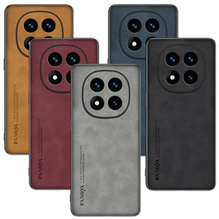 XIAOMI 適用於 Redmi Note 14 Pro Plus 5G 軟 PU 皮革皮膚超薄保護性防震緩衝後蓋適用於