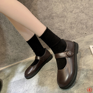秋季軟妹大頭皮鞋日系圓頭女學生百搭娃娃鞋平底學院風J鞋子制服