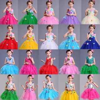 兒童六一紗裙表演服小學生蓬蓬裙花仙子禮服少兒舞蹈表演女童公主20250403DD