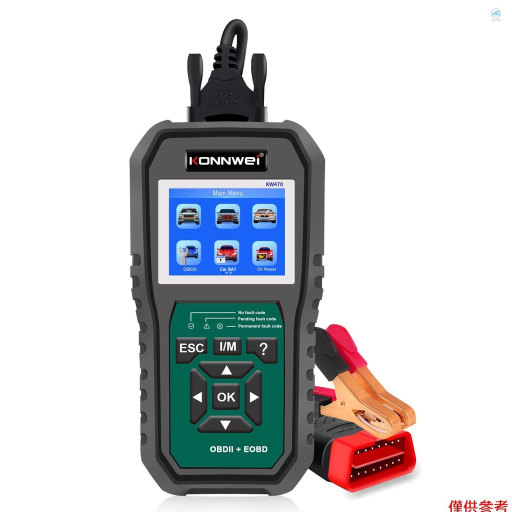 Crtw KONNWEI KW470 OBDII 代碼閱讀器和電池測試儀和 1996 年以後福特通用汽車的全系統診斷掃描
