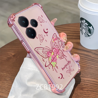 Realme C53 C51 C63 C61 NOTE 50 TPU 水晶蝴蝶四角高階防摔透明手機殼