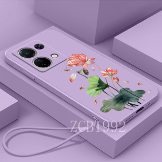 外殼 Redmi note 13 Pro PLUS 4G 5G手機殼TPU蜻蜓蓮花減震軟殼帶防摔手繩